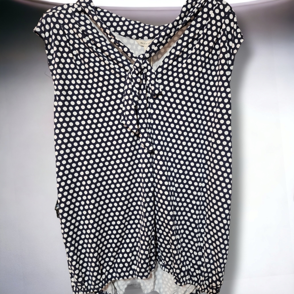 Max Studio Polka Dot Top